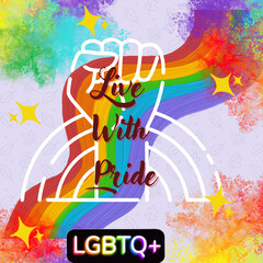 LGBTQIA+ Pride Month.live with pride