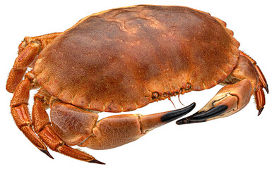 Red crab isolated on white background, full depth of field