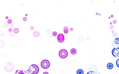 Light Pink vector backdrop with dots.