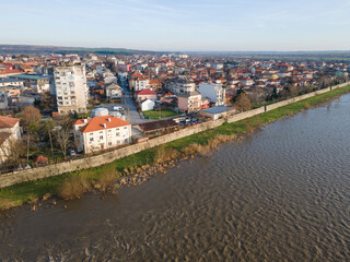 Fototapeta na wymiar Aerial view of town of Svilengrad, Bulgaria