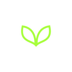 healthcare logo illustration leaf icon minimal simple design 