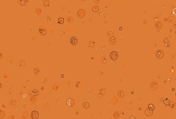 Light Orange vector layout with restaurant food.