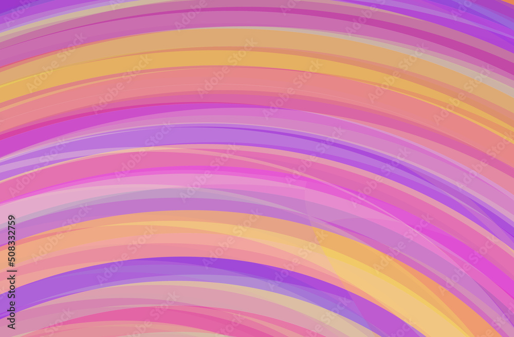 Poster artistic background with multicolor rounded stripes