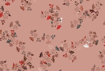 Light Green, Red vector backdrop with memphis shapes.