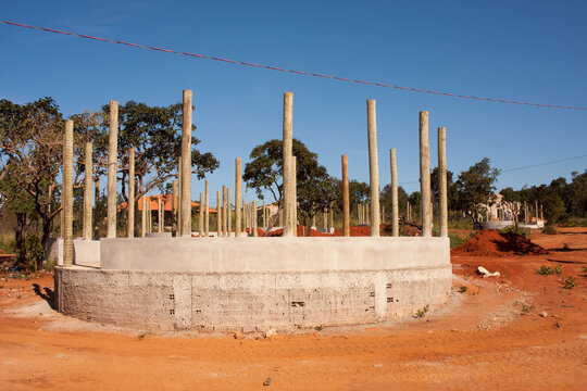 Housing That The Brazilian Government Is Constructing On The Reservation Of The Indigenous Tribes Karriri-Xoco And Tuxa That Live In Northwest Brasilia, Aka Noroeste