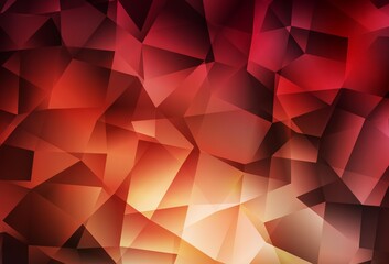 Dark Red vector abstract polygonal template.