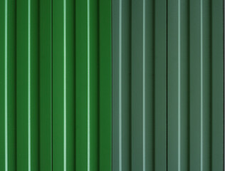Green sound insulation wall besides a rail station near a residental area. Close-up. Fron view....