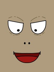 cute face monster cartoon background