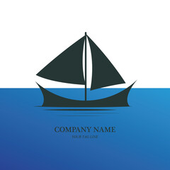 sailing boat logo and symbol vector