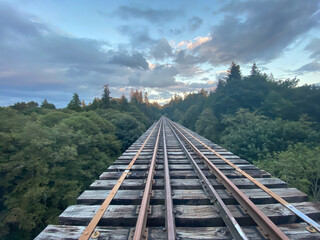 railroad trestle Parksville British Columbia