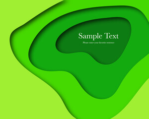 切り絵のような抽象的なデザイン背景（緑）