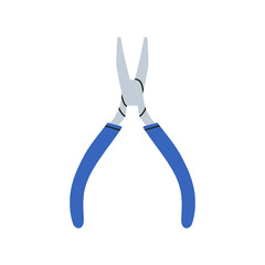 Illustration of pliers. Instrument for jewelry making, manicure and pedicure, repairing. Icon.
Vector illustration isolated on white background.