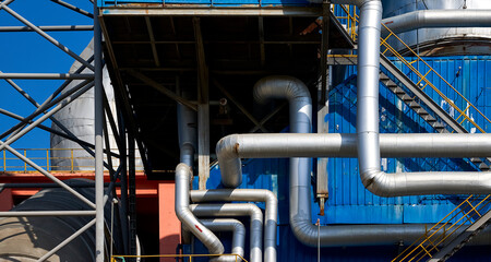 Aerial photography of heavy cement factory