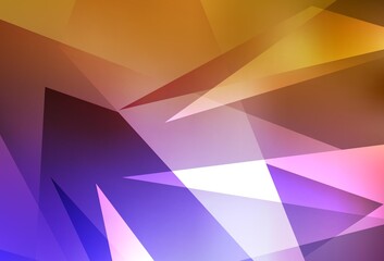 Obraz premium Light Pink, Yellow vector background with triangles.