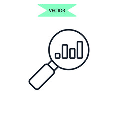 analysis icons  symbol vector elements for infographic web