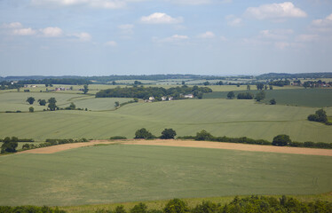Fototapeta na wymiar The bird's eye view of the country side of Cambridgeshire. United Kingdom