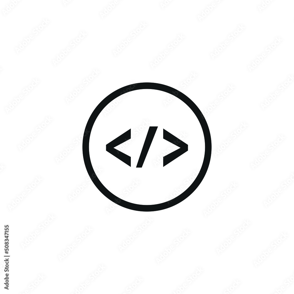 Fototapete programming icon vector. coding icon vector. programming symbol. programming sign. coding symbol. co