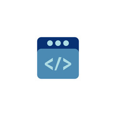 Programming icon vector. Coding icon vector. Programming symbol. Programming sign. Coding symbol. Coding sign