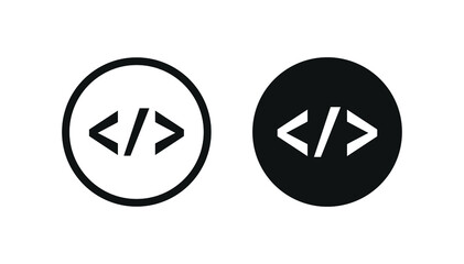 Programming icon vector. Coding icon vector. Programming symbol. Programming sign. Coding symbol. Coding sign