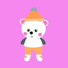 very cute panda bear for illustration children