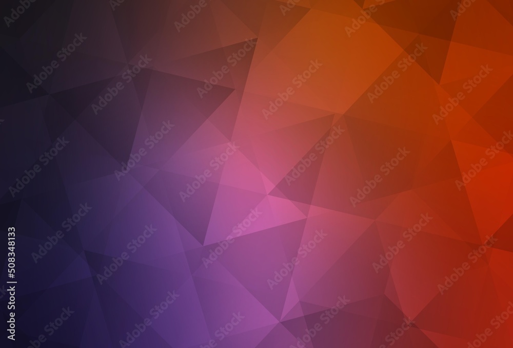 Wall mural Dark Pink, Red vector shining triangular background.