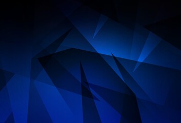 Fototapeta premium Dark BLUE vector layout with lines, triangles.