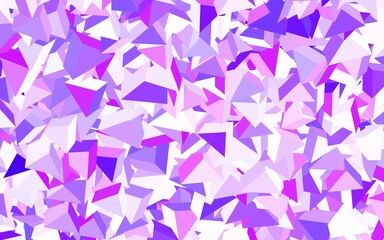 Obraz premium Light Purple, Pink vector background with triangles.