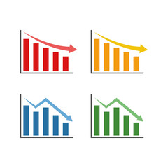 Loss Chart Symbol Design Vector