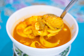 Thai southern orange curry with snapper