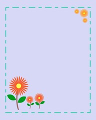 framework with flower 