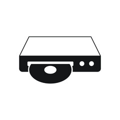 DVD player icon design isolated on white background