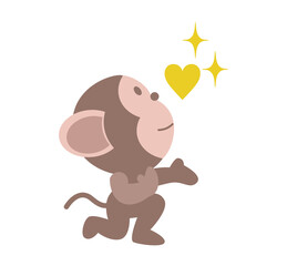 おさるのキャラクター  告白