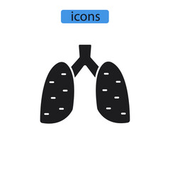 Breath icons  symbol vector elements for infographic web