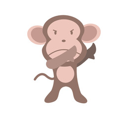 おさるのキャラクター  勇ましい