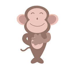 おさるのキャラクター  誓う