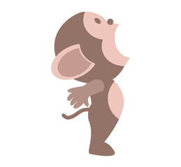 おさるのキャラクター 驚く