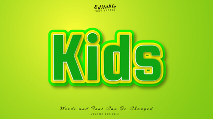 kids editable text effect, free font