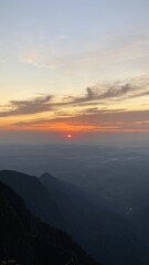 sunset in the mountains