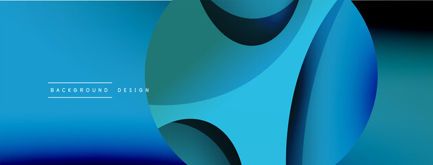 Creative geometric wallpaper. Minimal abstract background. Circle and wave composition vector illustration for wallpaper banner background or landing page