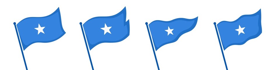 Waving Glorious Somalia Flag Set