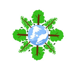 save the planet, Earth Symbol With Green Leaves Help The World With Eco-Friendly Ideas