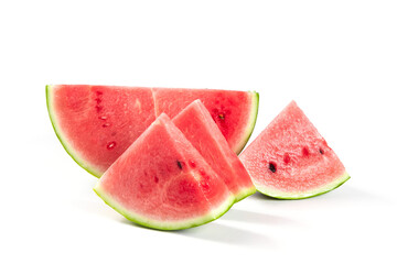 fresh sliced watermelon fruit isolated on white background