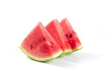 fresh sliced watermelon fruit isolated on white background