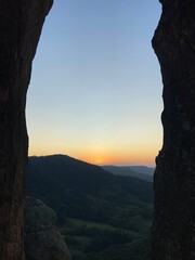 sunset in the mountains