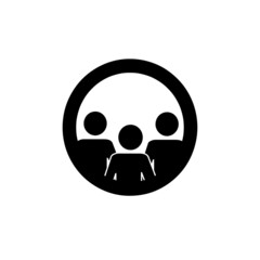 Avatar of a group of people. Group chat. The icon of people isolated on a white background.