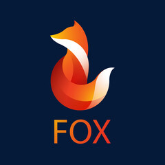 creative fox logo design template