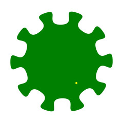 Green corona icon vector design