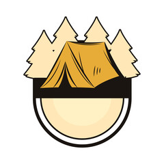 camping tent badge