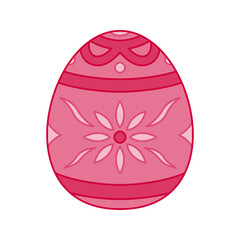 Easter egg isolated on white background. Vector illustration