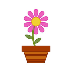 Flower isolated on white background. Vector illustration